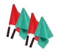 Milisten Lot de 4 drapeaux de signalisation à main durables pour commander l'arbitrage, légers et portables pour le football, les événements sportifs, la signalisation de la circulation, prise en main
