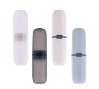 Milisten Lot de 4 Étuis de Voyage pour Brosse à Dents et Dentifrice en Plastique Solide Format Compact Portable Couleurs Nordiques Assorties pour Déplacements et Voyages