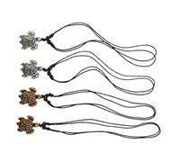Milisten Lot de 4 Pendentifs Tortues en Résine Imitation Os, Finition Lisse, Couleurs Blanc et Marron, Collier Pendentif Animal Marin pour Femmes, Décoration Créative pour Bracelets