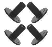 Milisten Lot de 4 Porte-Tees de Golf en Silicone Noir 42 Mm, Supports Réutilisables pour Practice sur Tapis, Tees Résistants Adaptés Entraînement Extérieur et Intérieur, Accessoire Golf