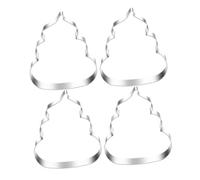 Milisten Lot de 4 Set de Emporte-pièces en Acier Inoxydable, Moules à Biscuits Créatifs, pour Pâtisserie, Fondant et Chocolat - Outil DIY pour Cuisson Festive et Atelier Familial