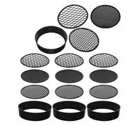 Milisten Lot de 4 Sets de Tamis de Jardin à Main en Plastique 3 Mailles Interchangeables Passoire à Terre pour Tamisage Fin des Pierres Sable et Terreau Outil de Jardinage Polyvalent pour