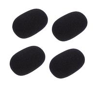 Milisten Lot de 5 Bonnettes Micro en Éponge Noire, Bonnette Micro Respirante et Protège Microphone pour Microphones à Col de Cygne en Interviews et Salles de Conférence
