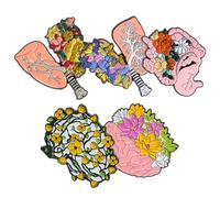 Milisten Lot de 5 Broches en Alliage, Décoration Créative pour Vêtements, Épingles Fixes Adaptées aux Paquet à Main et Vestes Thème Anatomique