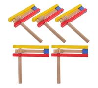 Milisten Lot de 5 Cliquets Rotatifs en Bois Traditionnels pour Garçon et Filles, Auto-Rotation, Instrument de Percussion Éducatif, Fêtes, Événements Sportifs et Activités Familiales
