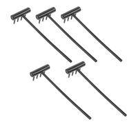 Milisten Lot de 5 Mini Râteaux en Plastique pour Bac à Sable Outils de Jardinage pour Garçon et Filles Râteaux de Décoration Accessoires de Sable pour Activités Extérieures