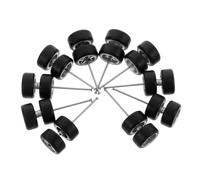 Milisten Lot De 5 Paires De Pneus Moulés en Alliage pour Voiture Moyeux De Roue en Caoutchouc pour Modèle Réduit De Voiture Bateau Hélicoptère Accessoires pour Modèle Réduit De