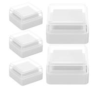 Milisten Lot de 5 Tampons Encreurs Vierges Carrés en Éponge Haute Densité, Format Compact pour Loisirs Créatifs et Empreintes Digitales, Couleurs Personnalisables, Usage Bureau