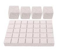 Milisten Lot de 5 Tapis de Meulage pour Griffes de Petits Animaux en Pierre Volcanique 4,5x4,5x4,5 Cm - Accessoires Naturels pour Cage de Lapin, Cochon D’Inde, Furet, Hérisson et Gerbille