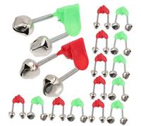 Milisten Lot de 50 Cloches D'alerte De Pêche Doubles en Abs Et Métal Cloche De Canne à Pêche Portable Rouge Et Verte Accessoires Robustes pour Détection De Touche Matériel Extérieur