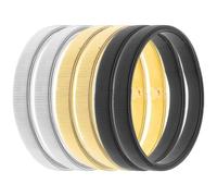 Milisten Lot de 6 Bracelets Manchette Homme en Métal Élastique Ressort, Porte-manches Ajustables Noir, Or et Argenté, Accessoires pour Chemise, pour Bureau et Occasions Formelles