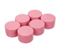 Milisten Lot de 6 Contenants de Parfum en Aluminium Rose, Pots à Bougies avec Couvercles Hermétiques, Bocaux Étanches pour Huiles Essentielles, pour DIY, Aromathérapie et Rangement Maison
