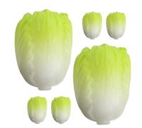 Milisten Lot de 6 Mini Modèles de Chou Chinois Factices Réalistes, Décoration Miniature pour Maison de Poupée, Ornement Légumes Paysager, Accessoires Miniatures pour Scène Décorative