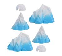 Milisten Lot De 6 Ornement D’Iceberg Miniature Et Maison De Glace en PVC Mousse Résistant, Décor De Montagne De Neige 11,5g pour Aquarium Décoration Intérieure Et Paysage Aquatique
