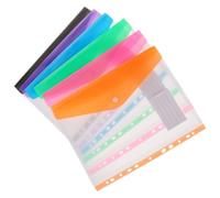 Milisten Lot de 6 Pochettes Transparentes A4 à 11 Trous Bouton-pression, Paquet de Rangement pour Dossiers, Films de Protection pour Classeurs, Multifonctions pour Bureau et Étudiants