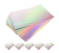Milisten Lot de 60 Feuilles de Papier Cartonné Miroir Métallisé A4 Papier à Bricolage Holographique Irisé pour Scrapbooking et Loisirs Créatifs Garçon et Filles Origami Fournitures