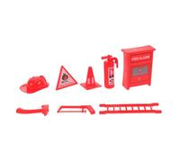 Milisten Lot De 8 Accessoires De Protection Incendie Modèle Extincteur Pompier Fournitures De Fête d'anniversaire Jouets Intellectuels Articles De Prévention Incendie pour