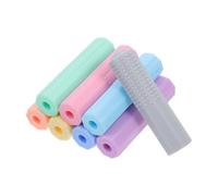 Milisten Lot de 8 Embouts de Crayons en Silicone Souple Coloris Pastel, Capuchons Sensoriels Texturés pour Crayons Standard, Outils Sensoriels pour Garçon et Filles et Étudiants Favorisant
