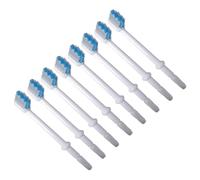 Milisten Lot de 8 Têtes de Brosse de Rechange Blanches pour Hydropulseur Accessoires Compatibles Nettoyage Interdentaire Matériau Solide Usage Familial