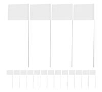 Milisten Lot de 80 drapeaux de signalisation pour chantiers - Drapeaux de signalisation blancs pour la sécurité des chantiers de construction, l'irrigation, les levés topographiques et le