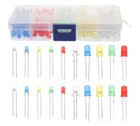 Milisten Lumières LED de 5mm, Diode Électroluminescente pour Prototypage | Alliage, Format 3mm et 5mm, pour Tableaux D’essai, Réparations Électroniques, Boîte Transparente