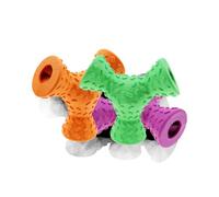 Milisten Mâcher Triangle pour Chien avec Distributeurs de Friandises Caoutchouc Naturel Résistant pour Nettoyage Dentaire et Jeu Couleur Aléatoire Couleur Aléatoire