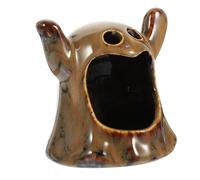 Milisten Maison Céramique pour Hamster Forme De Fantôme Abri Amusant Et Rafraîchissant pour Petits Animaux Habitat pour Hamsters Gerbilles Et Autres Rongeurs Design Adorable pour Sommeil