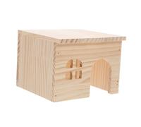Milisten Maison De Jeu Bois pour Hamster avec Espace De Nourriture Tunnel De Jeu Et Cachette Adaptée Aux Cages De Petits Animaux