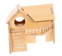 Milisten Maison en pour Hamster Cachette Polyvalente Résistante Accessoire pour Cochons d'Inde 2 Niveaux pour Petits Animaux Environnement Sécurisé pour Hamsters Et Rats