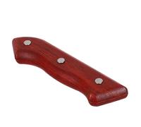 Milisten Manche Ergonomique en Bois de Poirier Rouge avec Trous pour Couteau Cuisine, Poignée Antidérapante 12,2 X 3,2 X 2 Cm, Accessoire de Remplacement avec 4 Paires de Rivets,
