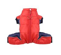 Milisten Manteau pour Animaux Imperméable et Chaud, Veste d'hiver Réfléchissante à Rayures, Taille S, Manteau Quatre Pattes pour Chiens de Petite et Moyenne Taille, pour Promenade