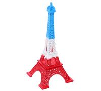 Milisten Maquette Tour Eiffel en Alliage Métallique 18 Cm Rouge Blanc Bleu, Décoration Intérieure Bureau et Maison, Accessoire Souvenir de Voyage France, Statuette Artisanale Solide