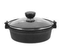 Milisten Marmite en Fonte Robuste avec Couvercle, Poêle à Sukiyaki Japonaise Multifonction pour Camping et Activités Extérieures, Set 1 Pièce