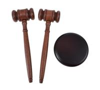 Milisten Marteau de Juge Bois Robuste avec Socle de Maillets pour Enchères et Tribunaux Clair pour Avocats Juges et Commissaires-priseurs