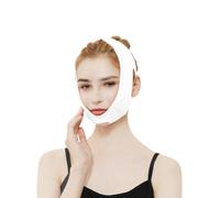 Milisten Masque Liftant Visage Facile à Porter en Sbr Blanc, Bande Respirante Sangle pour Muscle Masséter, Visage en V Raffermi et Affiné