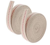 Milisten Mèche Plate en Coton 1,2 Cm x 2 m Coton Pur Réglable Mèche De Rechange pour Lampe à Pétrole Et Lanterne Tempête Usage Camping Outdoor Lot De 2 Rouleaux