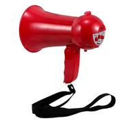 Milisten Mégaphone Portable Rouge pour Mariages et Fêtes Haut Parleur pour Animation et Communication Claire Lors de Célébrations Extérieur