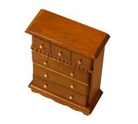 Milisten Mini Armoire Bois pour Maison de Poupée Meuble Miniature Vintage Accessoire de Décoration pour Scène DIY pour Aménager Votre Petite Maison avec Style