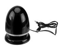 Milisten Mini Boîte Vocale Haut-Parleur Externe de Bureau, Enceinte Multimédia Mini en Abs Noir, USB 5v 500ma, 4,5w, Entrée Audio 3,5mm, LED Colorées, Antidérapant pour Ordinateur Portable
