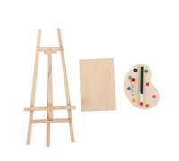Milisten Mini Chevalet Bois Support pour Mini Toiles Décoration pour Maison De Poupée Kit De Peinture Miniature Accessoire pour Maison Miniature