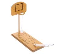 Milisten Mini Jeu de Basket-Ball en Bois Éducatif pour Garçon et Filles Jouet de Table Panier Miniature Développe la Coordination Créativité Jouet Bébés 1 Pièce
