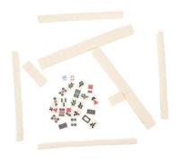 Milisten Mini Mahjong Portable Set Compact Travel Game for Family Parties Lightweight and with Storage Box for Home and Outdoor Entertainment