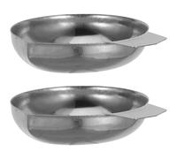 Milisten Mini Plateaux Inoxydables Lot de 2 pour Balance Électronique, pour Peser Aliments et Remède un Usage Domestique