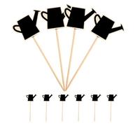 Milisten Mini Tableaux Noirs la Craie 10 Pièces pour Étiquettes Buffet et Décoration Traiteurs, Panneaux Ardoise pour Marquage Herbes et Accessoires de Fête