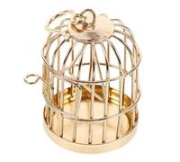 Milisten Miniature Cage à Oiseaux Décorative en Alliage, Modèle Semi-Ouvert Crochet Suspendu, Accessoire pour Maison de Poupée, Décoration pour Micro-Jardin et Paysage Miniature, Ambiance