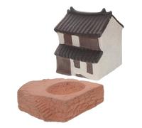 Milisten Miniature Chinese Ancient House Ornament for Fish Tank Landscape Micro Garden Decoration for Fairy Garden Table and Desktop Bonsai Accessories
