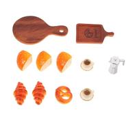 Milisten Miniature Dollhouse Food Toy Set Resin Breakfast Accessories Tiny Simulation Bakery Props for Creative Play and Photography