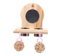 Milisten Miroir Coupe Perroquet à Oiseaux Chauffage pour Cage à Oiseaux Mangeoire à Poulet Corbeau Mangeoire pour Colibris Perroquet Cage Oiseau Trousse Pie Volière Battement en Bois