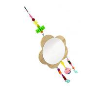 Milisten Miroir Poule à Suspendre pour Cage Jouet Original avec Clochettes Miroir Coq De Compagnie