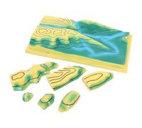 Milisten Modèle Carte Topographique de Contours pour Cours de Géographie Outil Pédagogique Interactif pour Apprentissage Classe Au Collège